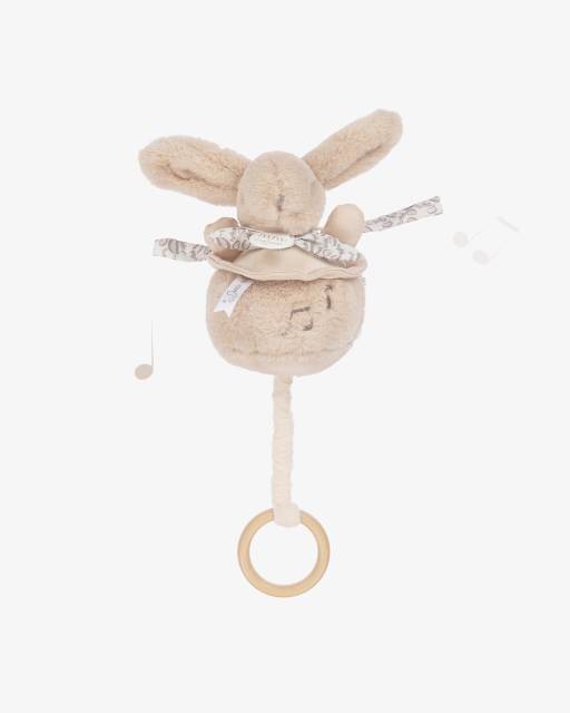 Doudou et Compagnie-لعبة موسيقية طرية على شكل أرنب لون بيج (20 سم) | Childrensalon