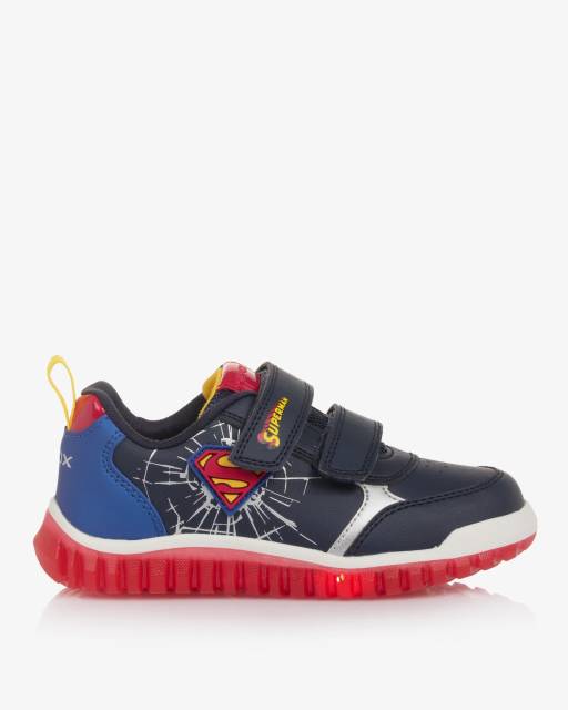 Geox-Boys Blue & Red Superman Light-Up Trainers | Childrensalon