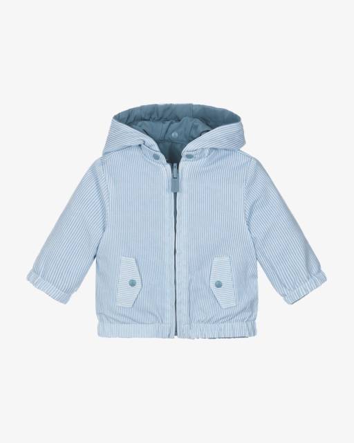 Mayoral Для новорожденных-Baby Boys Blue Reversible Jacket | Childrensalon
