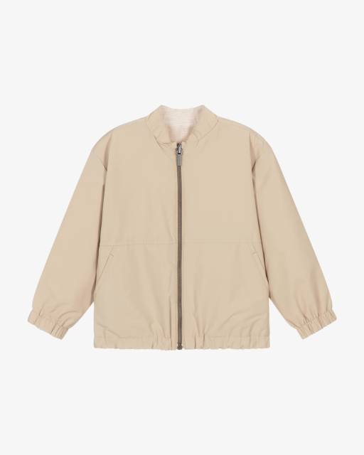 Mayoral-Boys Beige Cotton Reversible Jacket | Childrensalon