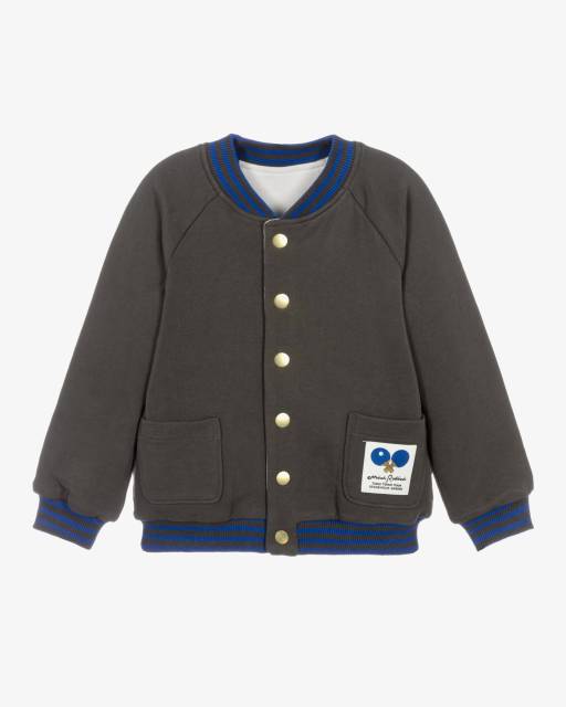 Mini Rodini-Boys Grey Reversible Jacket with Table Tennis Print | Childrensalon