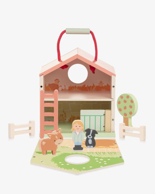 Orange Tree Toys-Farmyard Wooden Play Set (20cm) | Childrensalon