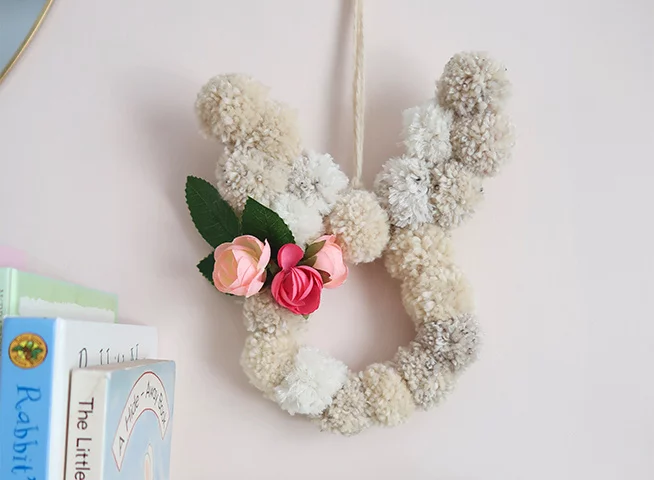 easter wreath uk, easter wreath ideas, easter wreath to make, how to make easter wreaths, easter wreath craft, easter wreath craft ideas, easter wreath making, easter wreath diy, easter wreath supplies, easter wreath kit, easter bunny wreath kit, pom pom easter bunny, pom pom bunny craft